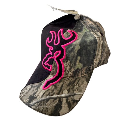 Browning For Her Buckmark Cap Camo Adjustable Fuchsia NWT $20 Mossy Oak - Picture 2 of 10
